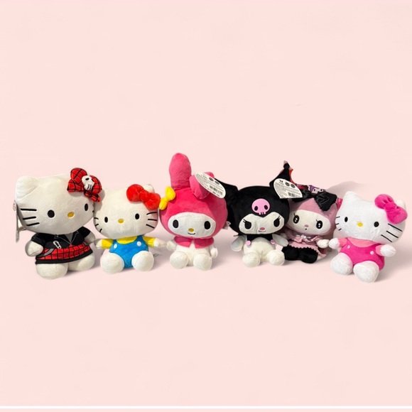 Hello Kitty Plush Toy Collection - Pink, Black, White - Picture 1 of 2